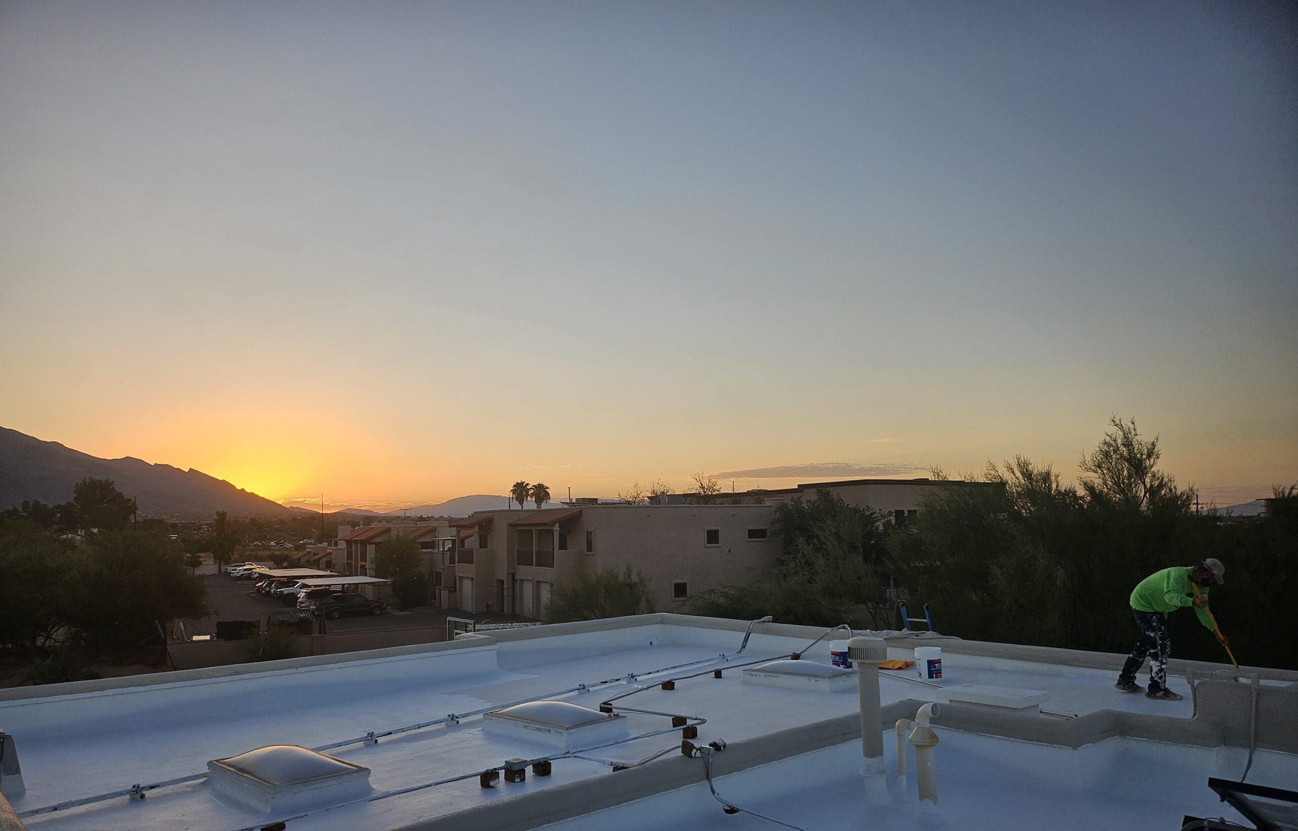 monsoon season and roof company in tucson, roof coating