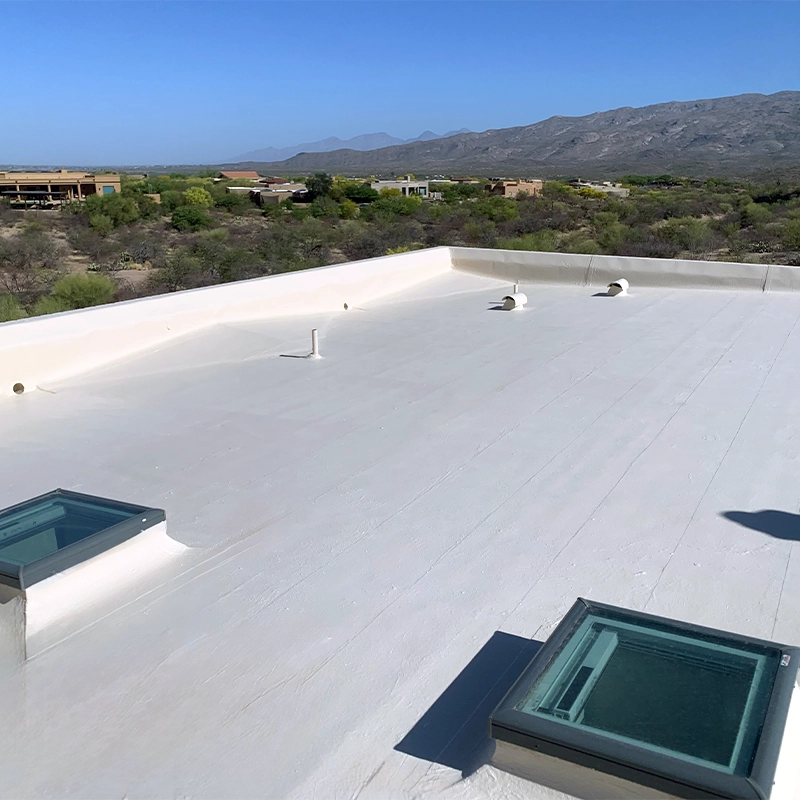glass skylight installation on flat roof